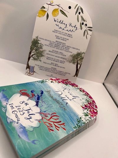  Shape Cut Wedding Invitation